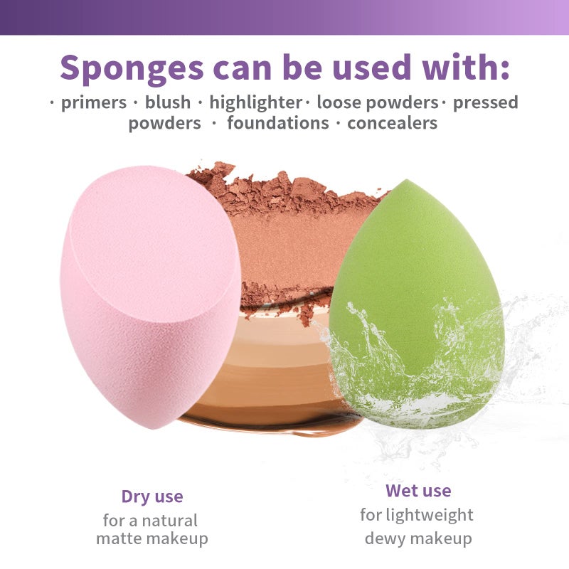 UCANBE Makeup Setting Spray + Face Primer + Make Up Sponge, Gel-Based Hydrating Primer, Lightweight, Long Lasting Matte Finishing Spray,Beauty Blender Set - Image 4