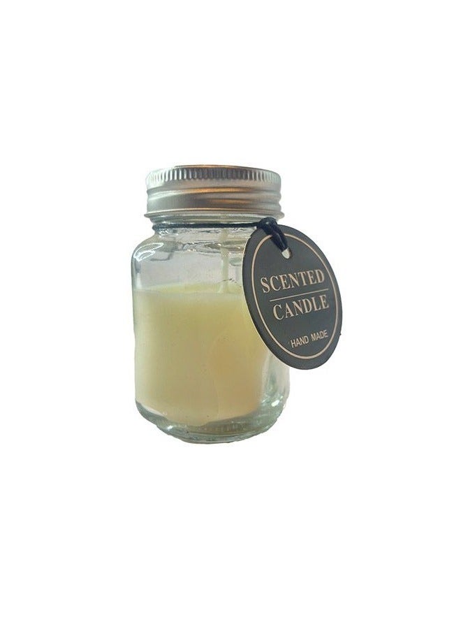 شمع عطري  جار اصفر لشكل لديكور انيق