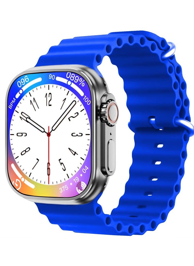 Generic - X8 ULTRA Smart Watch Bluetooth Wireless Charging (Blue) - Image 1