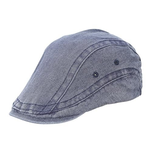 FabSeasons Denim Jeans Cotton Ivy Flat Golf Cap – Classic Newsboy Gatsby Hat for Men - Image 1