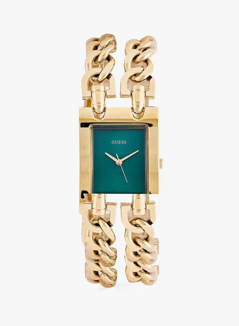 Guess Mod Heavy Metal Ladies Gold Tone Analog Watch