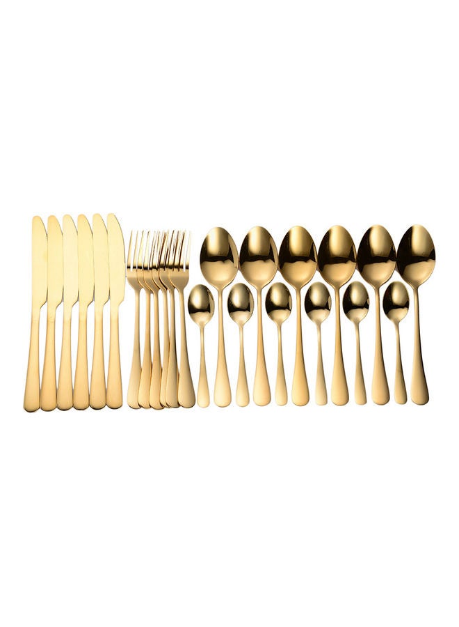 24-Piece Cutlery Set Gold - Image 1