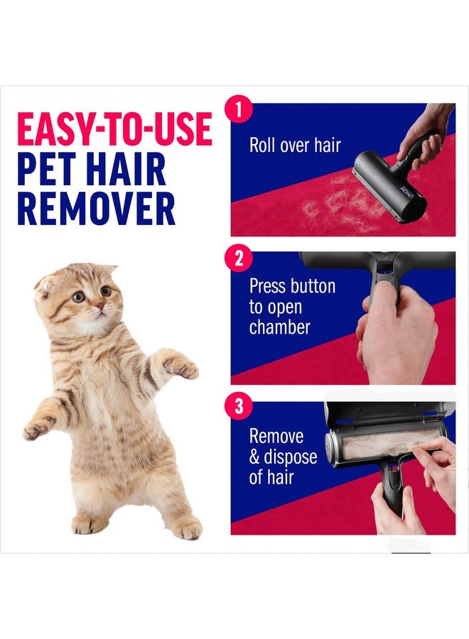 ChomChom Roller Chom Chom Roller Pet Hair Remover and Reusable Lint Roller - Black ChomChom Cat and Dog Hair Remover for Furniture, Couch, Carpet, Clothing and Bedding - Portable, Multi-Surface Fur Removal Tool  - Image 3