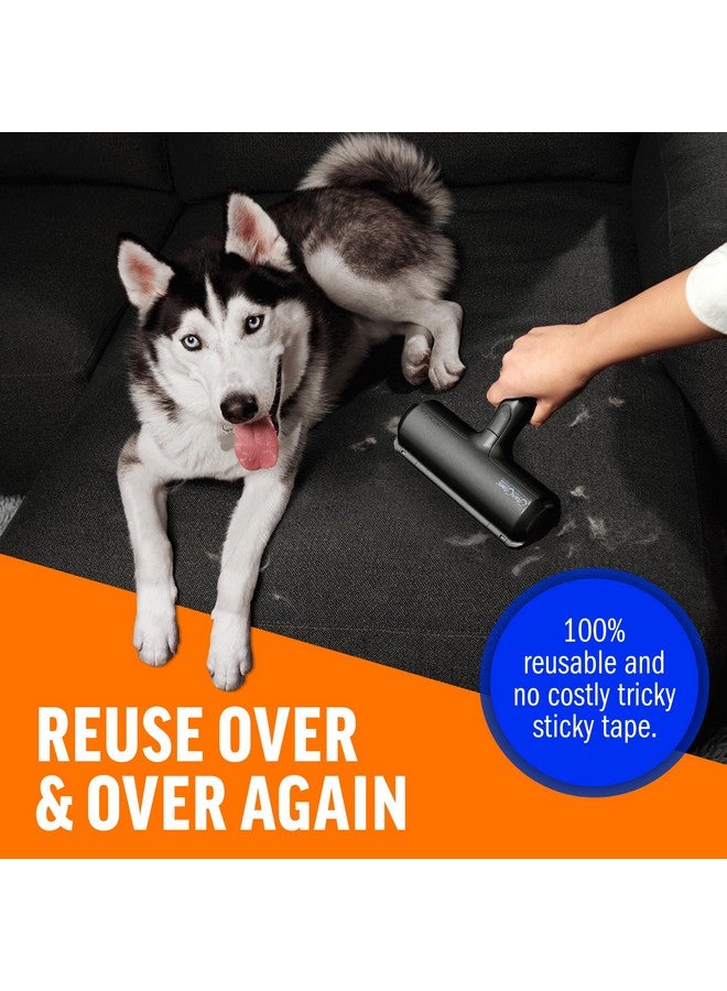 ChomChom Roller Chom Chom Roller Pet Hair Remover and Reusable Lint Roller - Black ChomChom Cat and Dog Hair Remover for Furniture, Couch, Carpet, Clothing and Bedding - Portable, Multi-Surface Fur Removal Tool  - Image 4