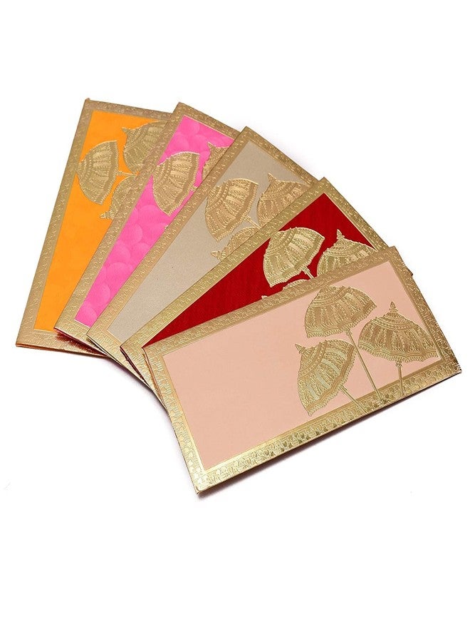 Peeplvalue مجموعة بيبل فاليو من 30 قطعة من مغلفات هدايا النقود المصممة يدويًا من ساجان | مغلفات شاجون بتصميم مظلة وحواف مميزة لحفلات الزفاف، وأعياد الميلاد، والذكرى السنوية، أو أي مناسبة أخرى - متعددة الألوان - Image 1