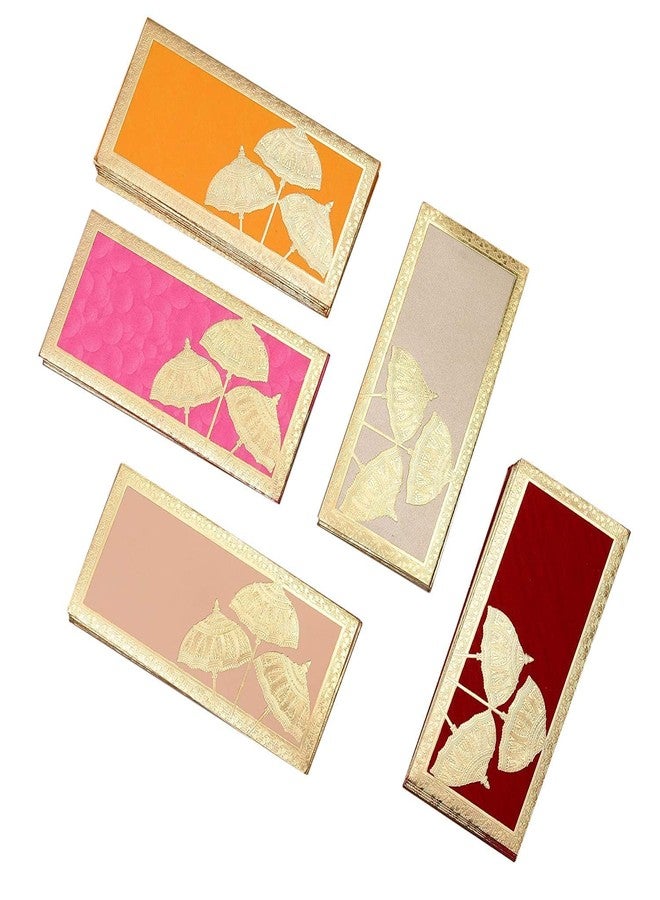 Peeplvalue مجموعة بيبل فاليو من 30 قطعة من مغلفات هدايا النقود المصممة يدويًا من ساجان | مغلفات شاجون بتصميم مظلة وحواف مميزة لحفلات الزفاف، وأعياد الميلاد، والذكرى السنوية، أو أي مناسبة أخرى - متعددة الألوان - Image 5