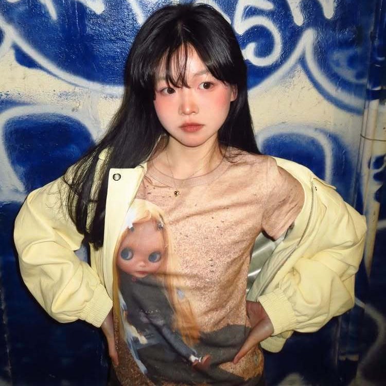 Women's Cartoon Print T-Shirt - Image 2