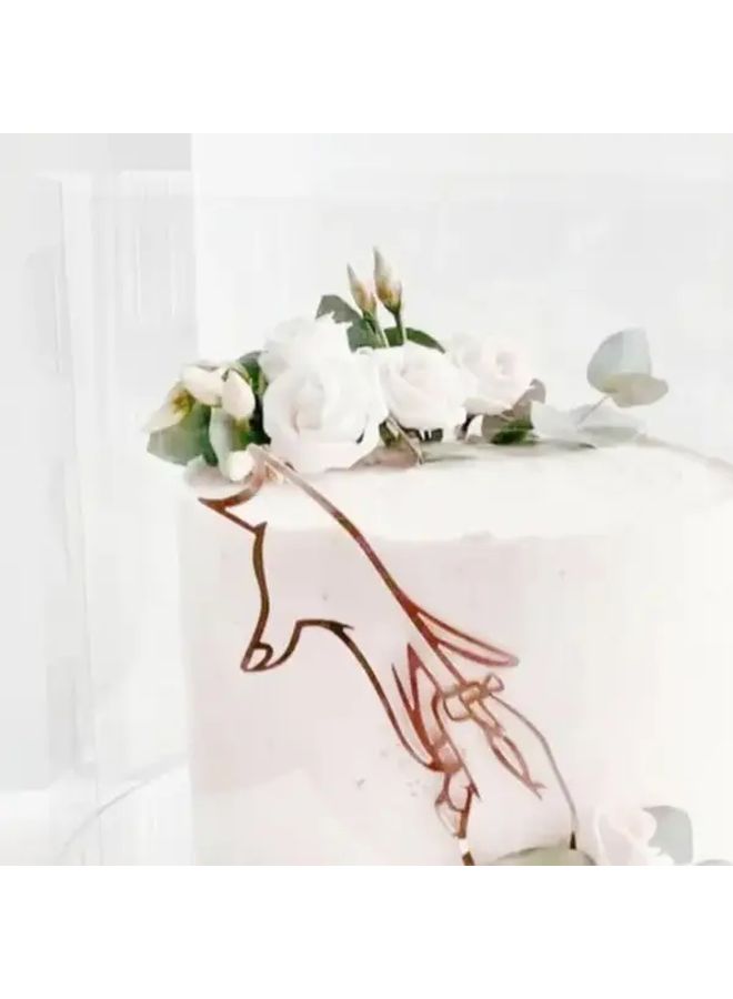 Golden Marry Me Proposal Cake Topper For Engagement Party Wedding Cake Decor - Image 4