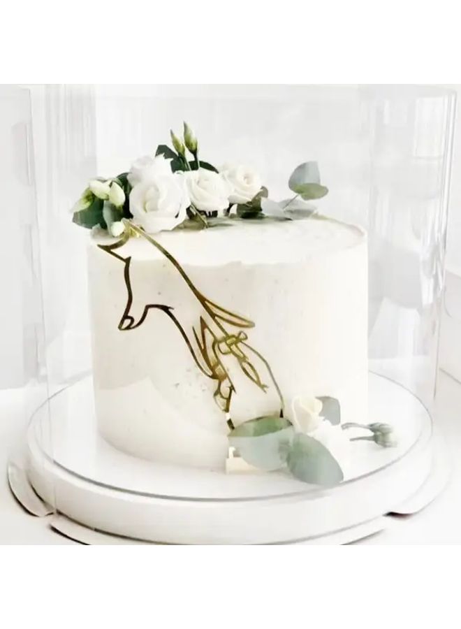 Golden Marry Me Proposal Cake Topper For Engagement Party Wedding Cake Decor - Image 1