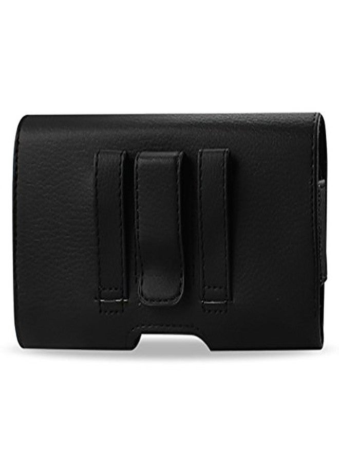 Reiko Plus Size Black Leather Wallet Pouch Clip ( Plus Size Compatible with the Apple Iphone 8 Plus / 7 Plus / 6S Plus with a Heavy Duty Hybrid Case On ) and Zoomazig Stylus - Image 3