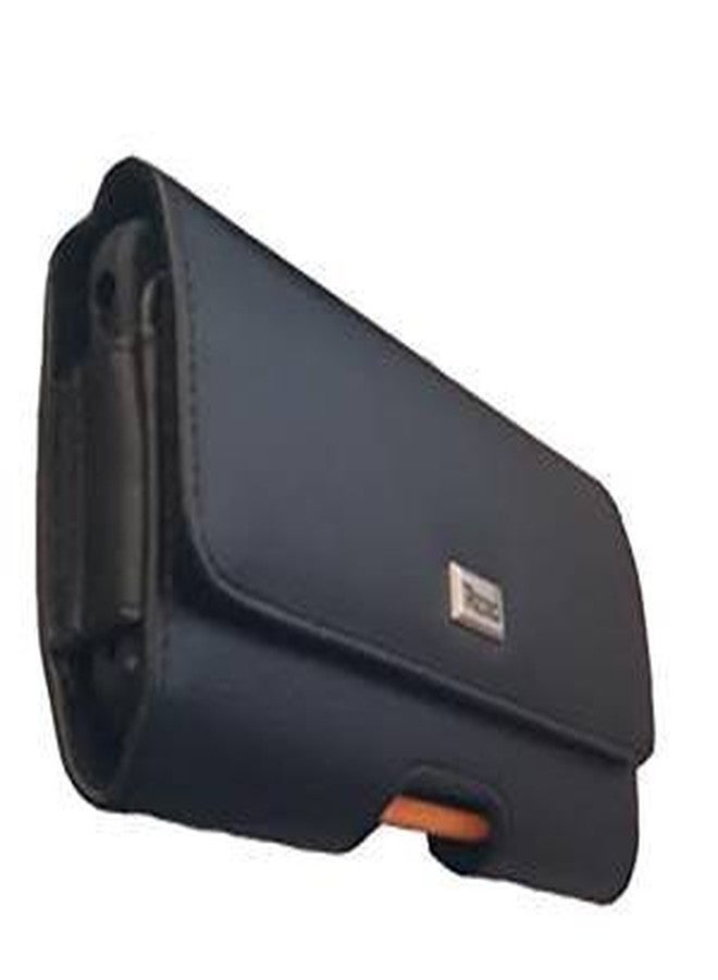 Reiko Plus Size Black Leather Wallet Pouch Clip ( Plus Size Compatible with the Apple Iphone 8 Plus / 7 Plus / 6S Plus with a Heavy Duty Hybrid Case On ) and Zoomazig Stylus - Image 1