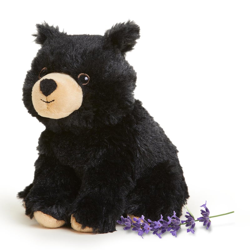 warmies Junior Microwavable Weighted Stuffed Animals Black Bear Heated Stuffed Animal Plushie for Warmth Comfort Cute Soft Plush Toys for Adults Children Boys Girls Babies Toddlers - Image 2