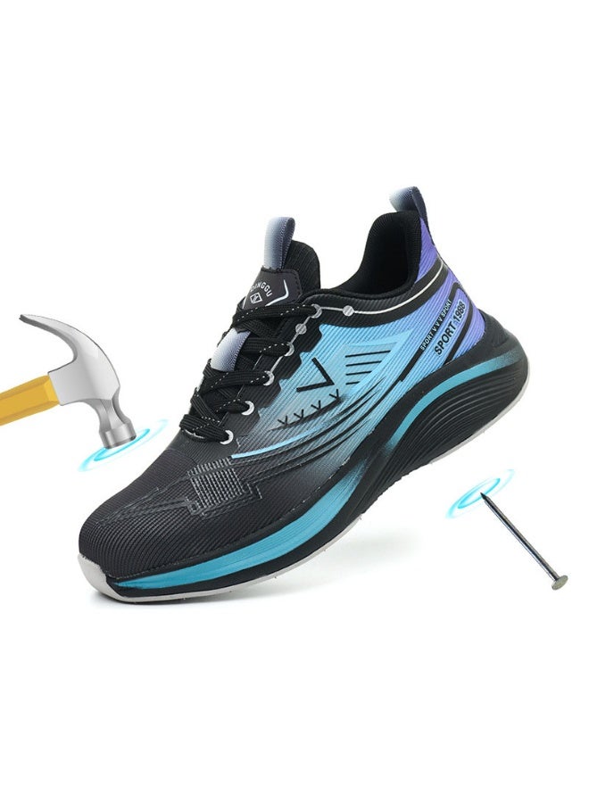 NIBEMINENT Air Cushion Work Safety Shoes Men Steel Toe Shoes Breathable Protective Work Sneakers Anti-puncture Safety Indestructible Shoes - Image 1