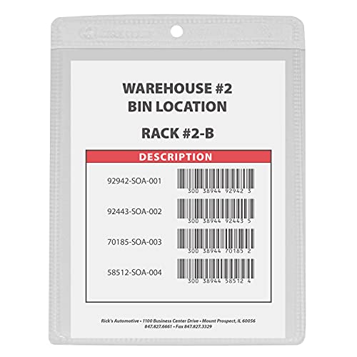 C-Line Vinyl Shop Ticket Holders, Both Sides Clear, 6 x 9 Inches, 50 per Box (80069) - Image 2