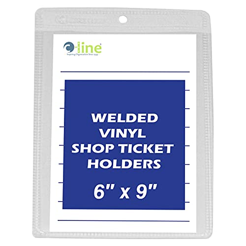 C-Line Vinyl Shop Ticket Holders, Both Sides Clear, 6 x 9 Inches, 50 per Box (80069) - Image 1
