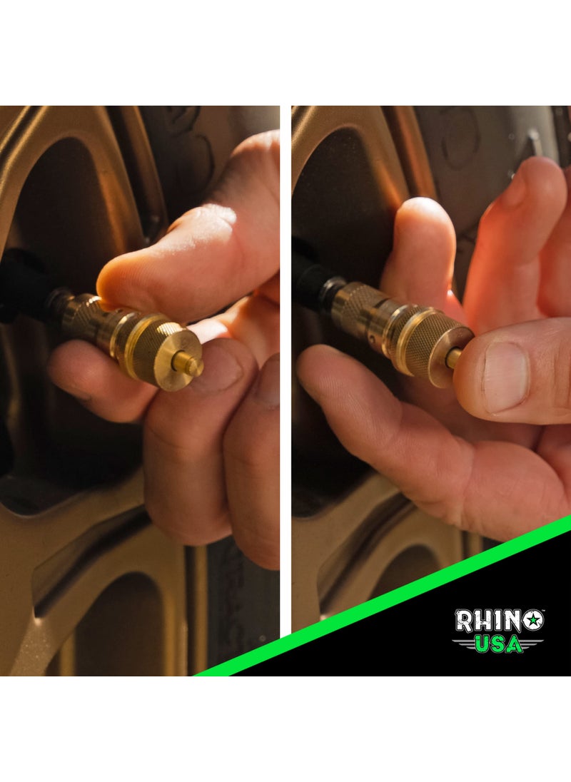 Rhino USA Rhino USA Adjustable Tire Deflators with Gauge (0-60psi) Calibrated & Automatic Tire Air Down Tool - Large 2" Easy Read Glow Dial & Solid Brass Hardware - Best Offroad Deflator for Jeep, Truck or ATV  - Image 5