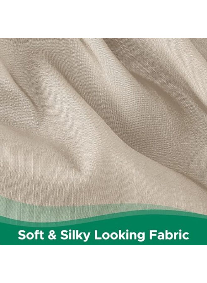 تنانير سرير ملفوفة لأسرة كوين، طولها 15 بوصة، مزودة بكشكشة مطاطية قابلة للتعديل، سهلة التركيب، مقاومة للتجاعيد والبهتان، مصنوعة من قماش فاخر ناعم الملمس، قابلة للغسل في الغسالة. - Image 3