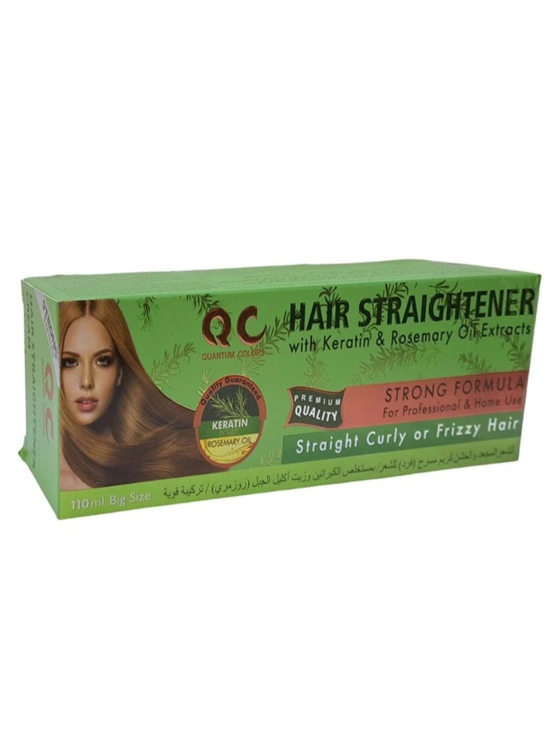 QC Hair Straightener with Keratin & Rosemary Oil Extracts 110ml | Strong Formula for Curly & Frizzy Hair - Image 2