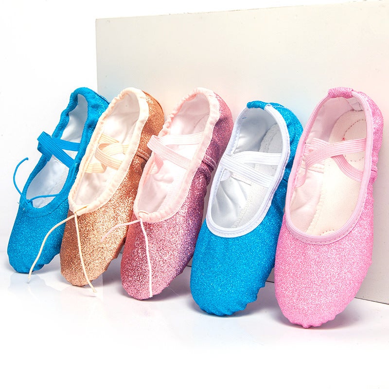 Stage performance dance shoes soft bottom belly dance shoes Golden folk dance cat claw shoes performance ballet shoes dancing shoes - Image 1