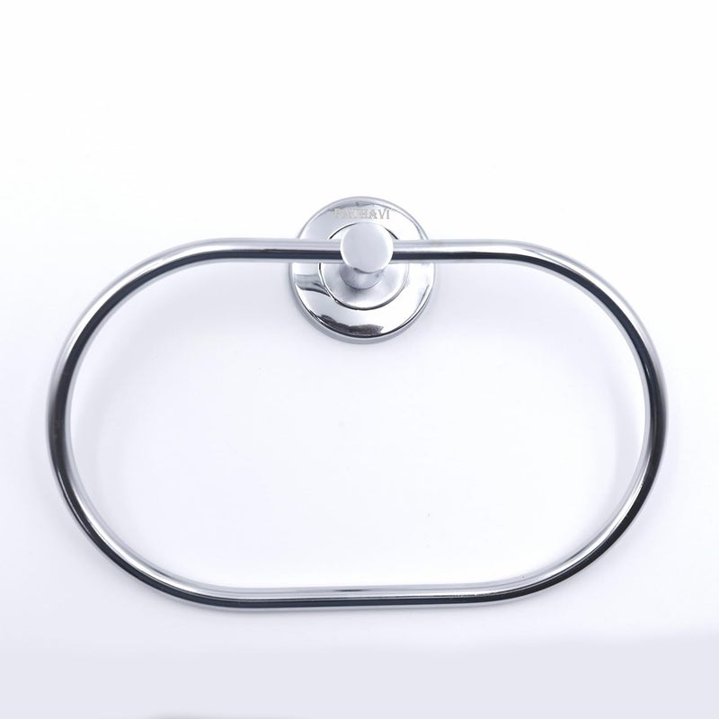 Pathavi Stainless Steel Towel Holder for Bathroom | Wash Basin | Towel Hanger | Napkin Holder for Wash Basin | Towel Ring| Bathroom Accessories (Oval, Chrome Finish, Pack of 1) - Image 2