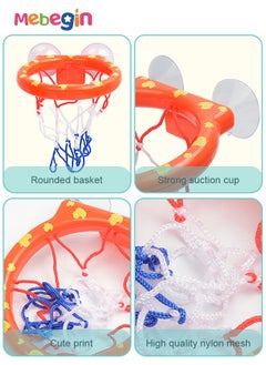 MEBEGIN Multifunctional Bath Toys, Bathtub Basketball Hoop Set with 3 No Hole Balls, Shower Toys with 2 Strong Suction Cups, Bathtub Shooting Game, Creative Fun Basketball Game, Perfect Gift for Toddlers, Suitable for Pools, Bathtubs, Windows and Doors  - Image 4
