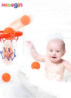 MEBEGIN Multifunctional Bath Toys, Bathtub Basketball Hoop Set with 3 No Hole Balls, Shower Toys with 2 Strong Suction Cups, Bathtub Shooting Game, Creative Fun Basketball Game, Perfect Gift for Toddlers, Suitable for Pools, Bathtubs, Windows and Doors  - Image 5