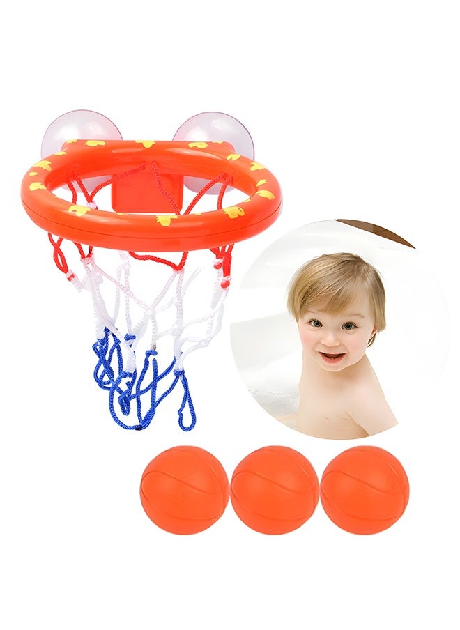 MEBEGIN - Multifunctional Bath Toys, Bathtub Basketball Hoop Set with 3 No Hole Balls, Shower Toys with 2 Strong Suction Cups, Bathtub Shooting Game, Creative Fun Basketball Game, Perfect Gift for Toddlers, Suitable for Pools, Bathtubs, Windows and Doors - Image 1