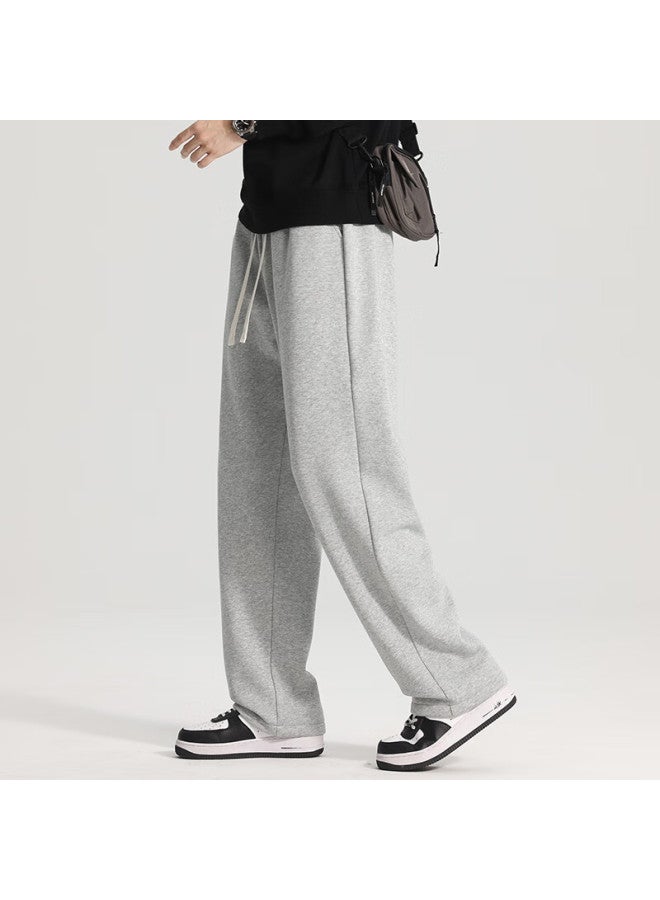 Poum American Style Casual Pants Men Spring Summer Trendy Draped Loose Sports Wide-leg Pants Ym19 Gray M - Image 2