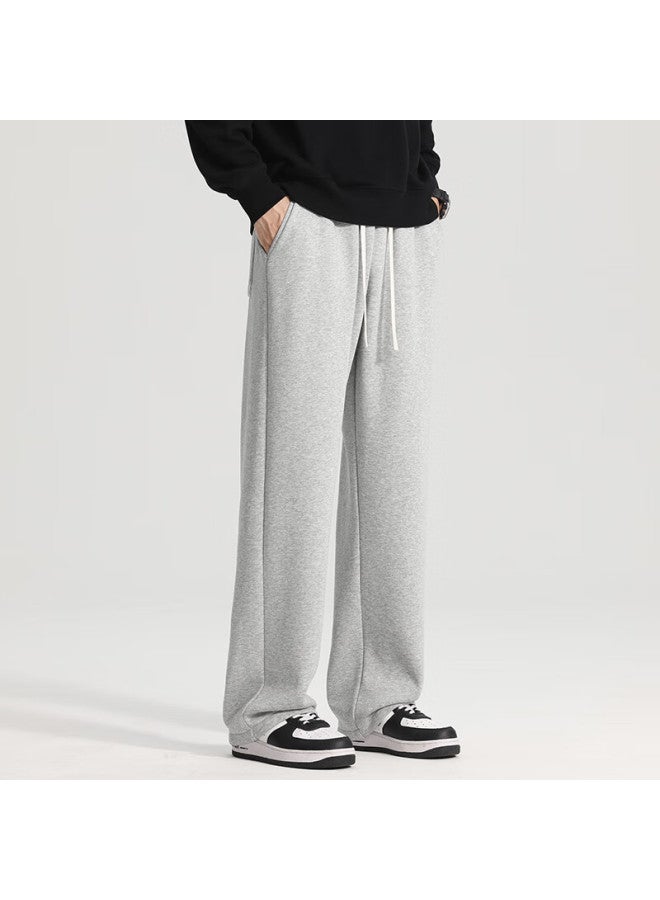 Poum American Style Casual Pants Men Spring Summer Trendy Draped Loose Sports Wide-leg Pants Ym19 Gray M - Image 3