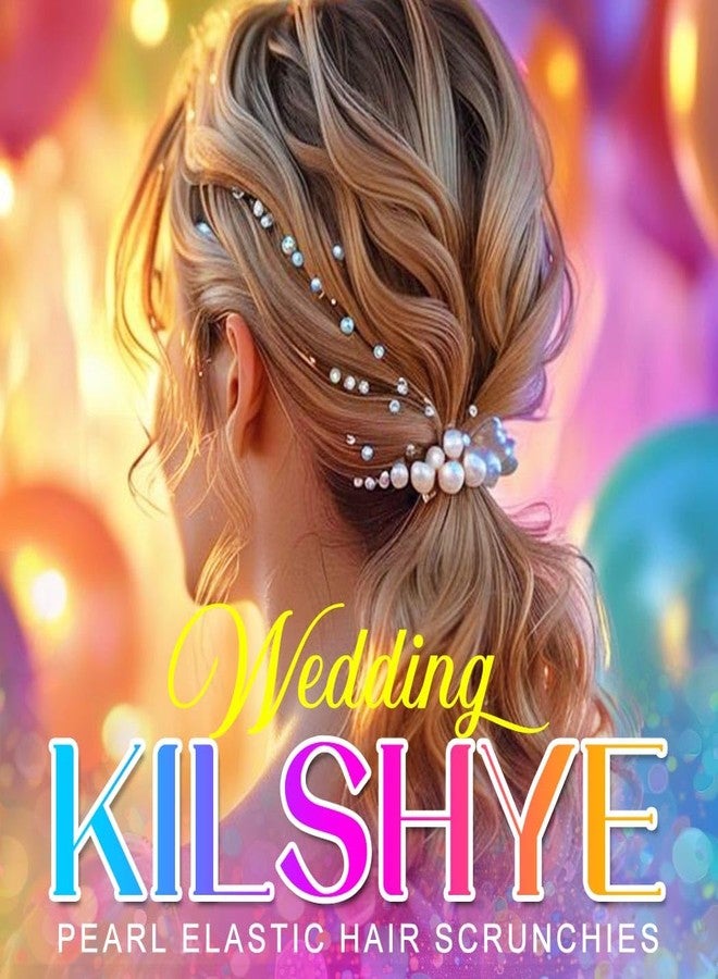 Kilshye Rhinestone Hair Tie Scrunchies Fancy Ponytail Holders Hair Accessories for Women (Pack of 3) - Image 2