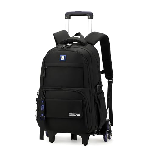 Armbq Rolling Backpack for Boys Kids with Wheels Trolley School Bag for Teens Elementary Wheeled Backpack - Image 1