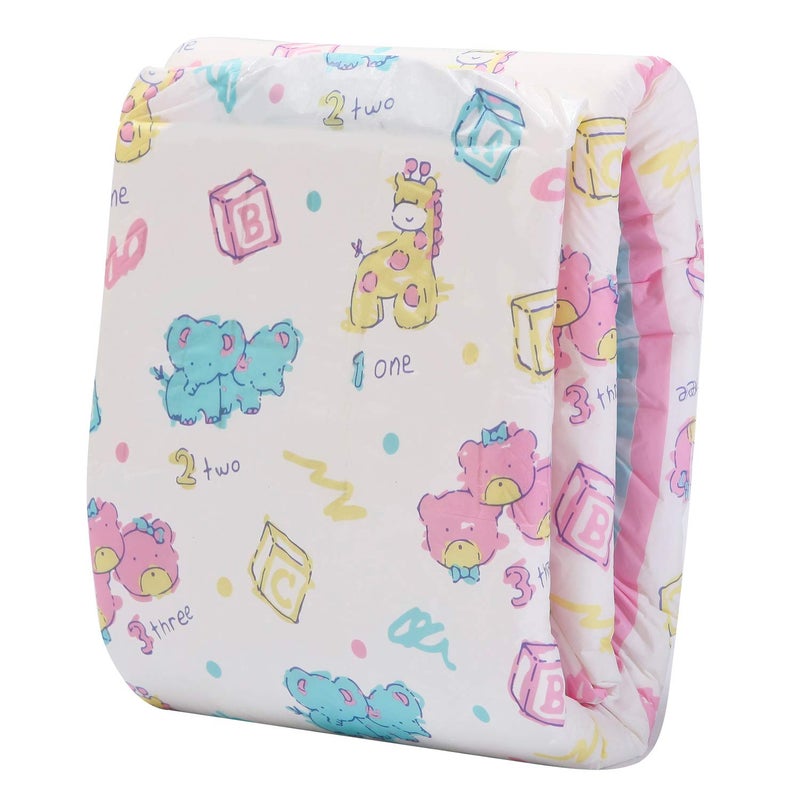 Littleforbig Adult Printed Diaper 10 Pieces - Vintage Baby (Large 36"-46") - Image 5