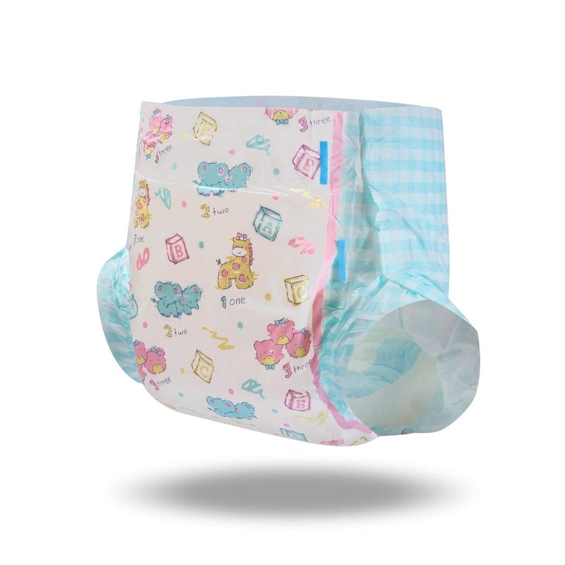 Littleforbig Adult Printed Diaper 10 Pieces - Vintage Baby (Large 36"-46") - Image 3