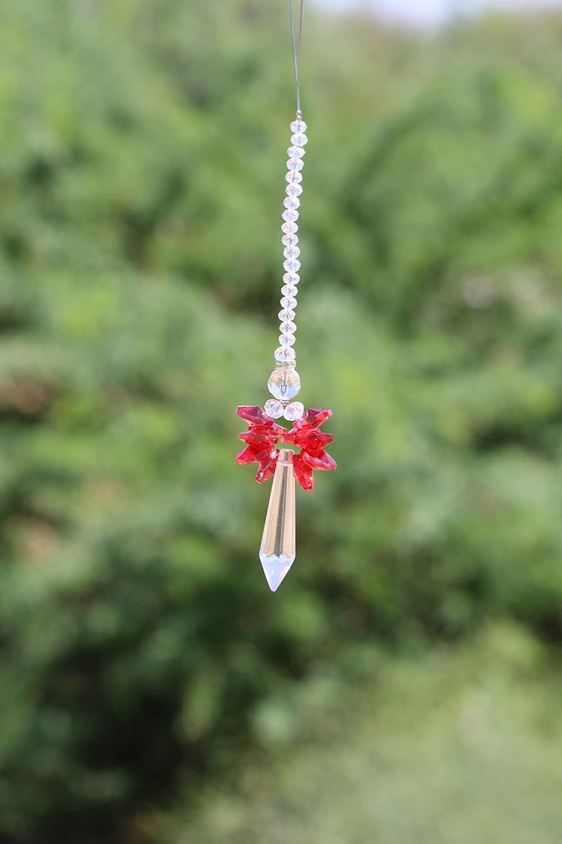 Light Wave Beautiful Sparkling Crystal Rainbow Sun-Catcher Ball Prism Pendant Hanging, Window, Garden, Balcony Hanging Ornament, Car Hanging (Model 19) - Image 1