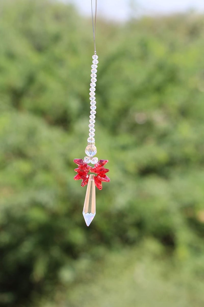 Light Wave Beautiful Sparkling Crystal Rainbow Sun-Catcher Ball Prism Pendant Hanging, Window, Garden, Balcony Hanging Ornament, Car Hanging (Model 19) - Image 3