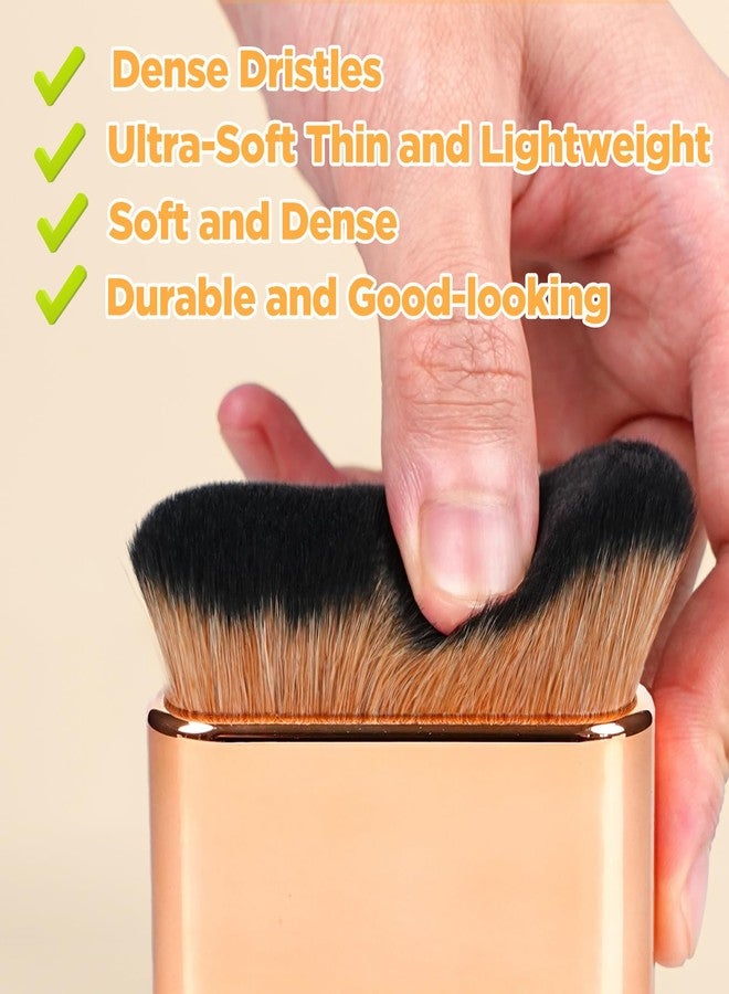 QJKLWV Self Tanner Brush,Large Self Tanning for Self Tan,Kabuki for Body,Body Makeup Brush for Flawless Leg Makeup,Bronzer Shimmer Glow Blend Brush,Sunless Tanner Makeup Body Brushes Vegan case (Rose gold) - Image 5