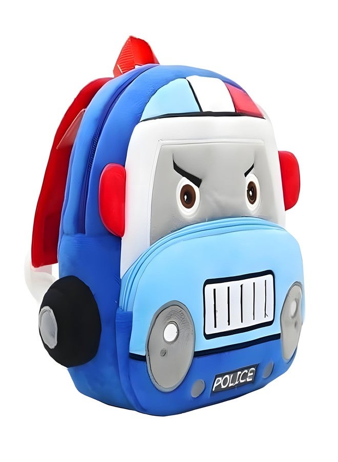 Delicado Police Cartoon Kids Backpack Toddler Preschool Nursery School Picnic Travel Bag for Baby Boys Girls Age 2–5 Years Lightweight Mini Cute Cartoon Backpack - Image 2