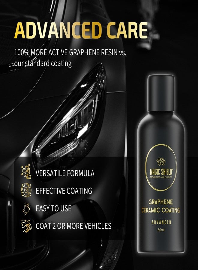 Magic Shield Graphene Ceramic Coating Advance- Advanced Nano-Technology | 5+ Year Guarantee | Anti-Scratch | High Gloss | Superior Hydrophobicity | Ideal for Motorcycle, Marine, and RV | (50ML) - Image 2