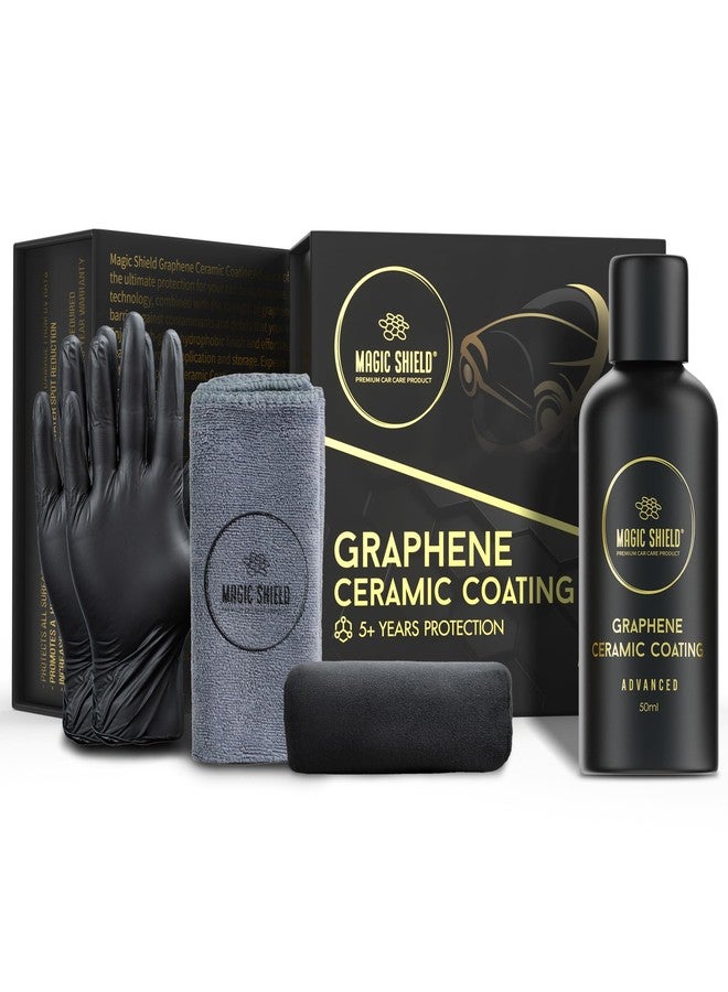 Magic Shield Graphene Ceramic Coating Advance- Advanced Nano-Technology | 5+ Year Guarantee | Anti-Scratch | High Gloss | Superior Hydrophobicity | Ideal for Motorcycle, Marine, and RV | (50ML) - Image 1
