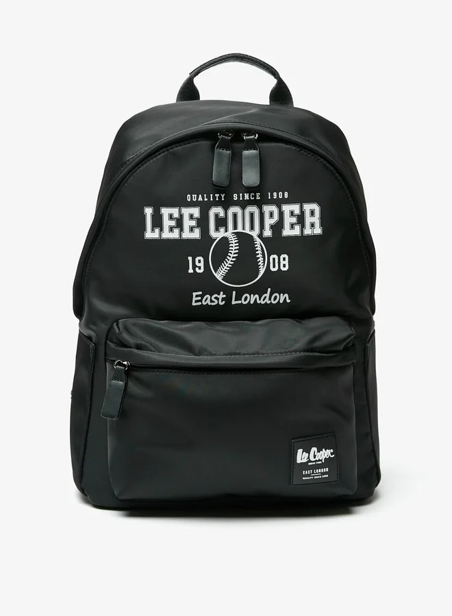 لي كوبر Logo Print Backpack with Adjustable Straps