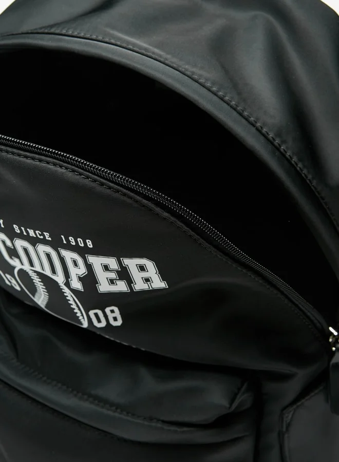 لي كوبر Logo Print Backpack with Adjustable Straps