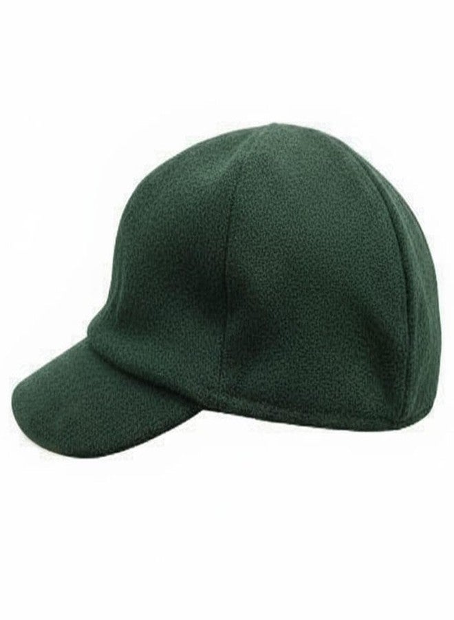 C Classic Baggy Style Test Cricket Cap, Dark Green Cap, Wool Design, for Cricket Lovers, Cricket Hat - Image 3