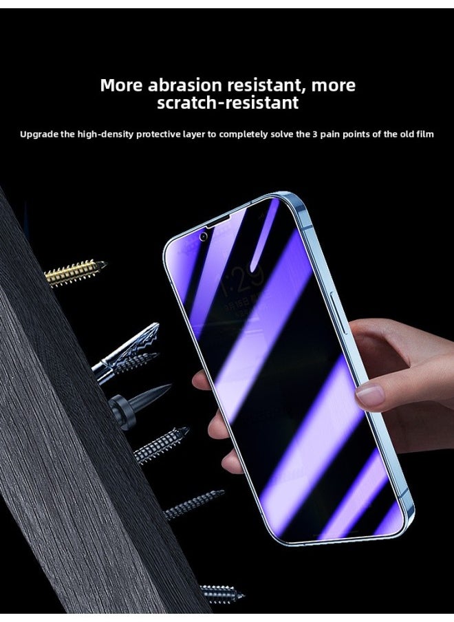 Generic - Applicable To IPhone13 Tempered Film Apple 15Pro Mobile Phone Anti-peep 14ProMax Full Screen 14plus IP-Colour:[blu-ray Version◆Pack Of 3】full Screen Eye Protection★Comes With Film Applicator + Rear Film-Size:iPhone 14 Plus - Image 1