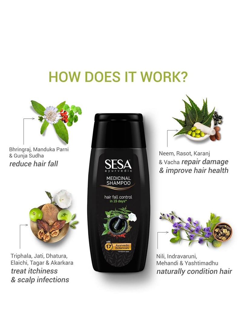 Sesa Ayurvedic Medicinal Shampoo for Hair Fall Control and Hair Growth 200 ml Pack of 1 - pzsku/Z0B8762757F1F6144CCBCZ/45/_/1698846611/4754cecf-595c-4e83-8956-6f4300b8fa47