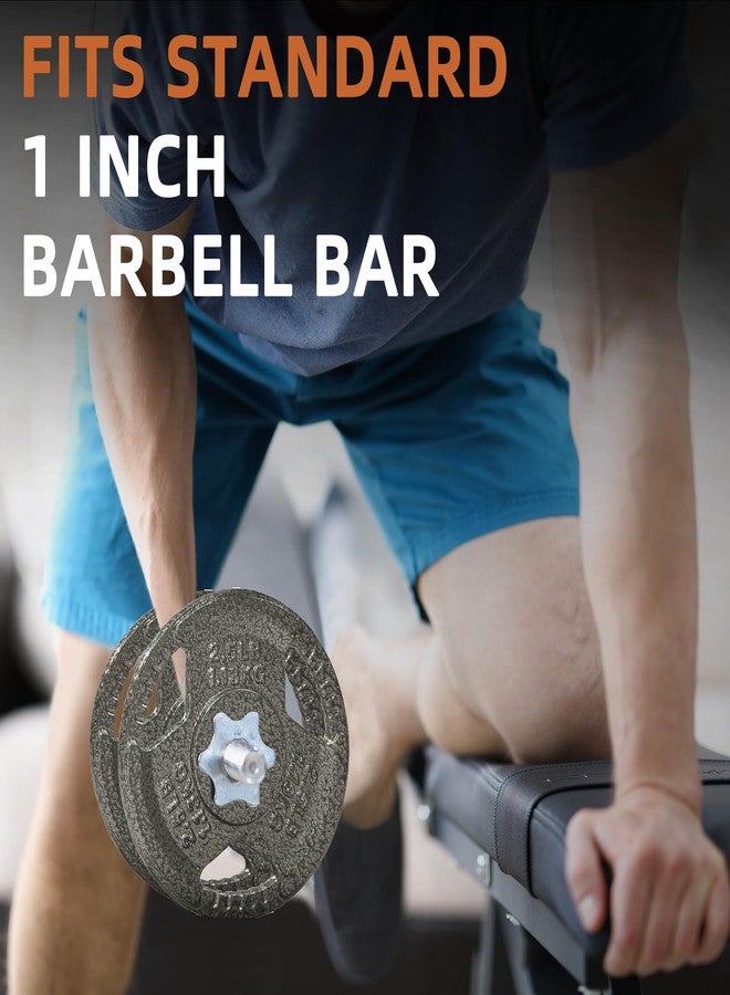 Fitvids 1-inch Rubber Olympic Grip Weight Plates for Strength Training, 2.5LB (Set of 4) - Image 4