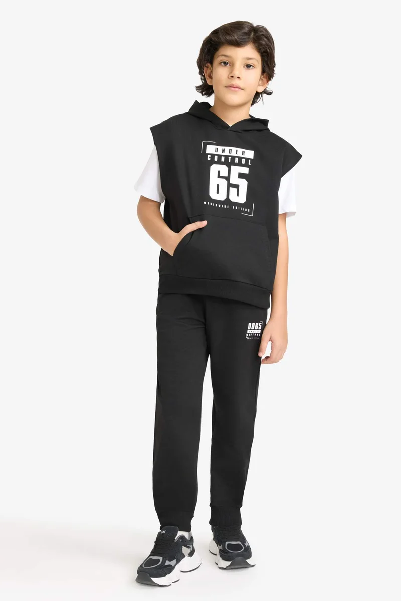 ديفاكتو Boy T-Shirt Sweatshirt Sweatpants 3 Piece Set
