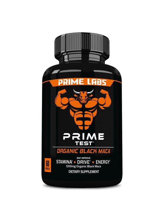PRIME LABS Prime Labs Organic Black Maca Root Capsules 1,200mg - Stamina, Drive, Energy, Vitality - Peruvian 20:1 Extract - for Men & Women - 60 Count - Image 1