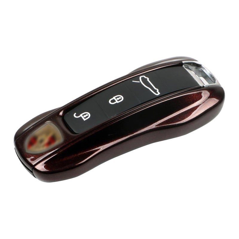 Jaronx Compatible with Porsche Key Fob Cover for Cayenne Panamera 20182024 Carrera Taycan Accessories 20202024 Mahogany MetallicNew