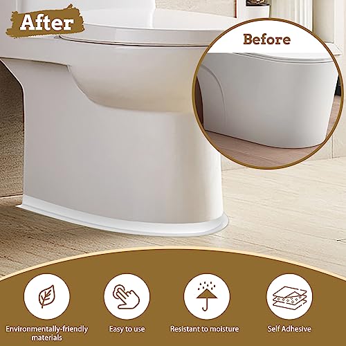 Fixmend Caulk Tape Waterproof Self Adhesive, 3 Rolls Toilet Caulk Sealing Strip, Bathtub Caulking Sealant Tape for Kitchen, Bathroom, Countertop, Sink, Floor Wall Edge Protector(1.5" x 10.5Ft) - Image 3