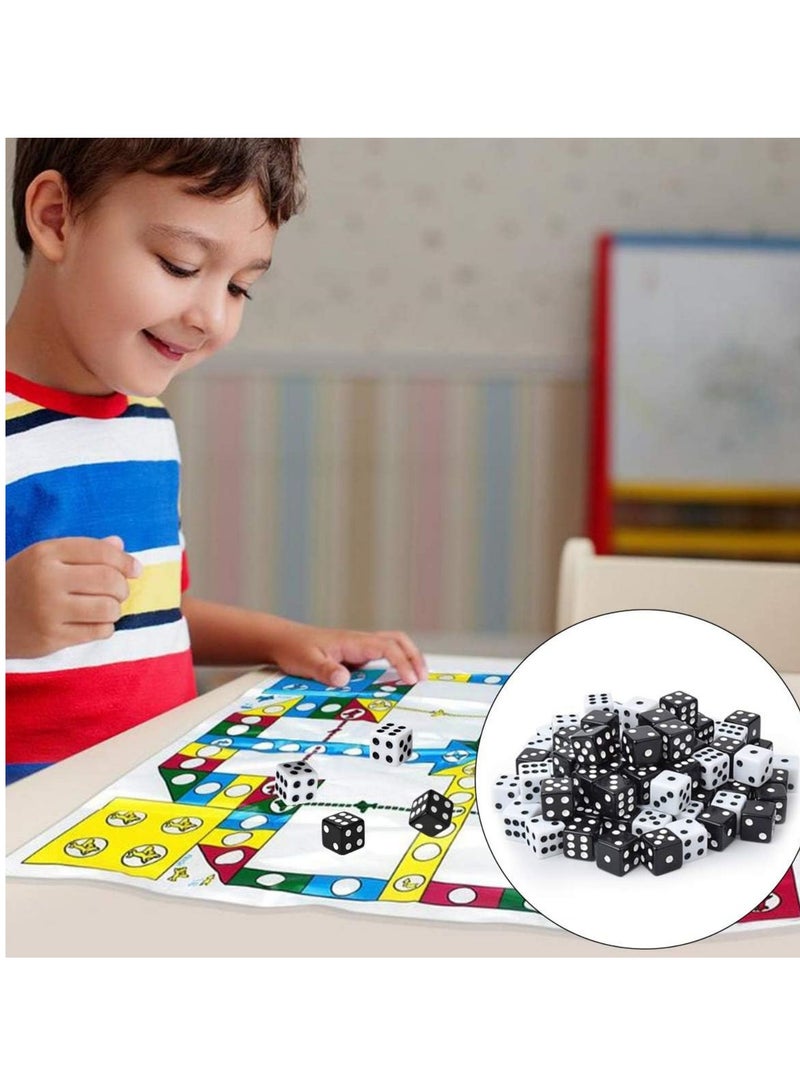 SYOSI 6 Sided Dice Set 16mm Acrylic Dice 2 Color for Playing Games Dice Games, Math Games, Party Favors, Toy Gifts or Teaching Kids Math Board Games, Activity, Party Favors 100 Pieces - Image 2